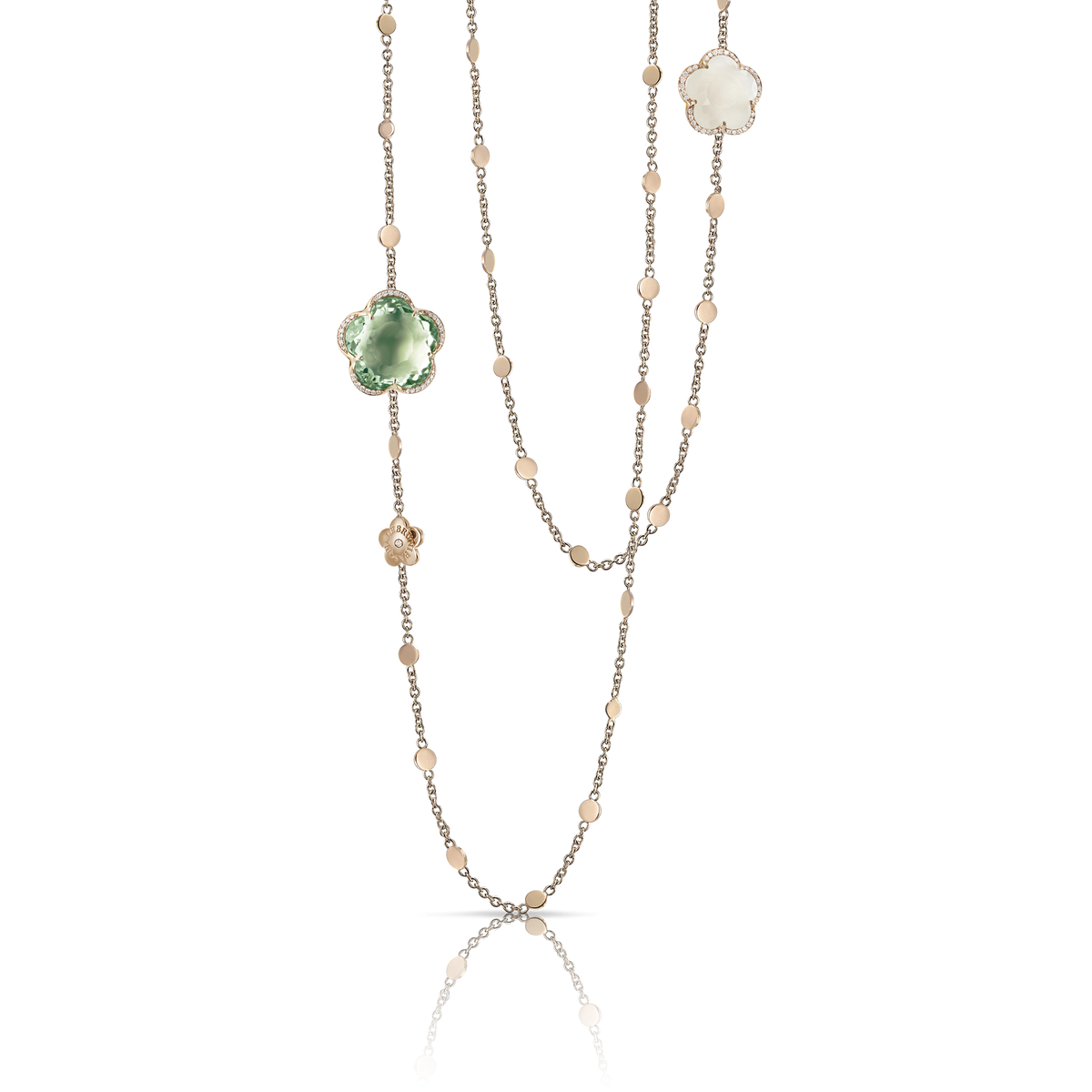 Bon Ton Sautoir: 18k Gold with Prasiolite & Diamonds | Pasquale Bruni