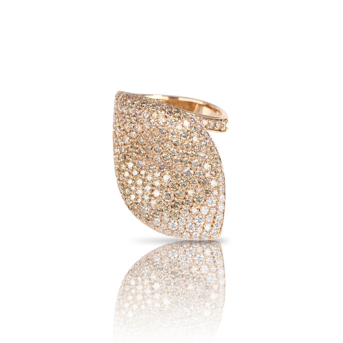 Aleluiá XL Ring in 18k Rose Gold with Diamonds | Pasquale Bruni